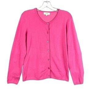 Jade by Melody Tam Pink Button Down Cardigan Size Large